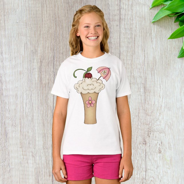 Milkshake With An Umbrella Girls T-Shirt (Creator Uploaded)