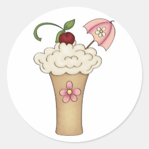 Milkshake With An Umbrella Stickers