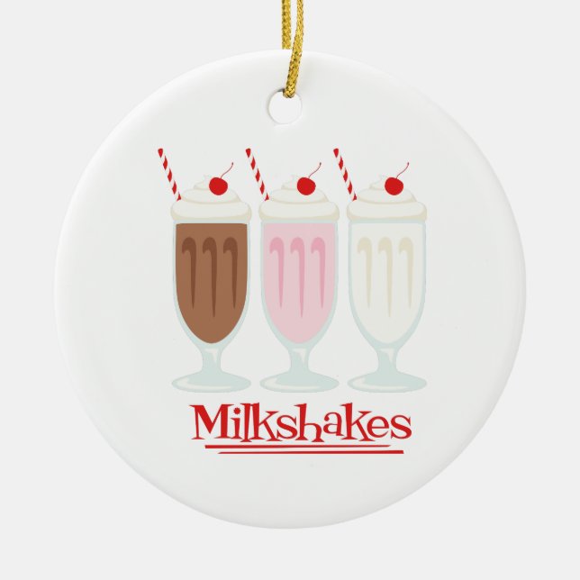 Milkshakes Ceramic Ornament (Front)