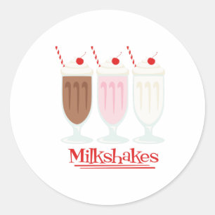Milkshakes Classic Round Sticker