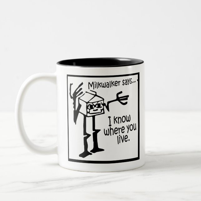 Milkwalker Says..... Meme Two-Tone Coffee Mug (Left)