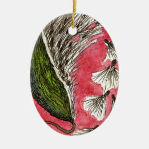 "Milkweed Pod" Floral Ornament
