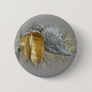 Milkweed Pods 6 Cm Round Badge
