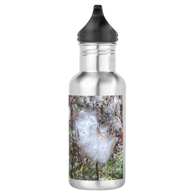 Milkweed Seeds and Silk 532 Ml Water Bottle (Right)