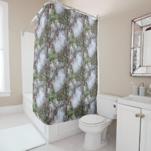 Milkweed Seeds and Silk Half Drop Shower Curtain