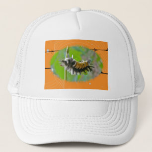 Milkweed Tussock Moth Caterpillar Orange Items Trucker Hat