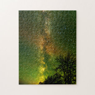 Milky Way & Aurora Borealis   Ontario Canada Jigsaw Puzzle