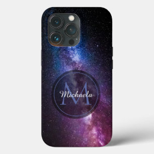 Milky way bright colors personalizable monogram iPhone 13 pro case