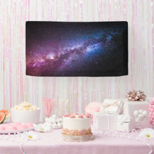 Milky way bright colours banner