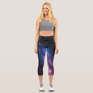 Milky way bright colours capri leggings