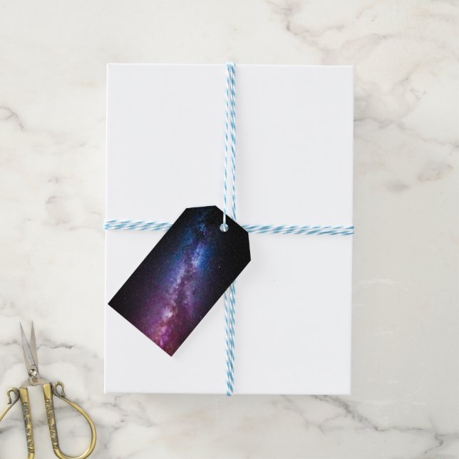 Milky way bright colours gift tags (With Twine)