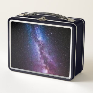Milky way bright colours metal lunch box