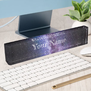 Milky way bright colours nameplate