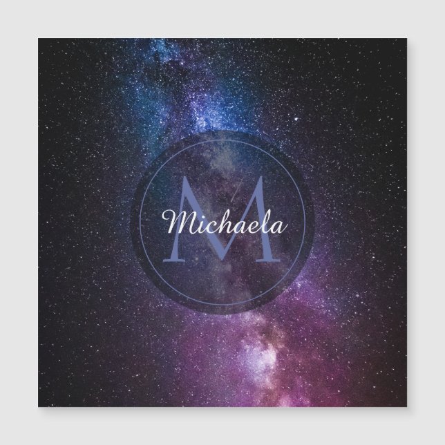 Milky way bright colours personalizable monogram (Front)