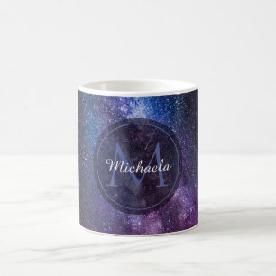 Milky way bright colours personalizable monogram coffee mug