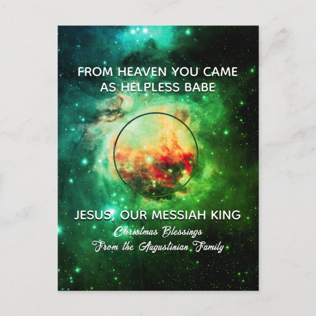 Milky Way Christmas Nativity Holiday Postcard (Front)