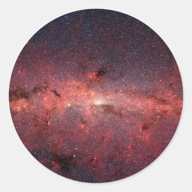 Milky Way Galactic Centre, Stars, Clouds, Clusters Classic Round Sticker (Front)