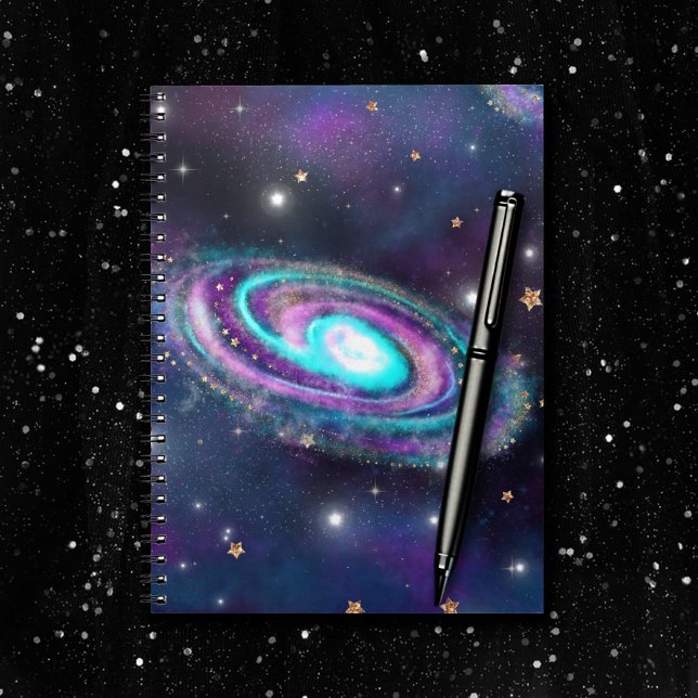 Milky Way Galaxy | Cosmic Blue Purple Pink Glow Notebook (Creator Uploaded)