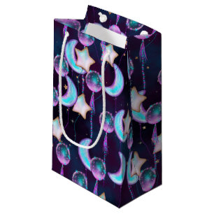 Milky Way Galaxy Cosmic Blue Purple Pink Glow Small Gift Bag