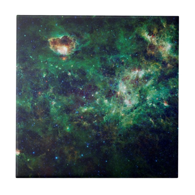 Milky Way galaxy Cosmic Space Ceramic Tile (Front)