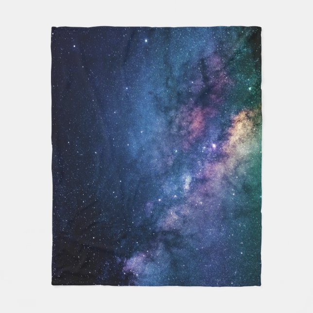 Milky Way Galaxy Fleece Blanket (Front)