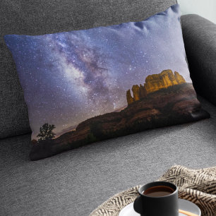 Milky Way Galaxy Over Cathedral Rock, Arizona Decorative Cushion