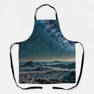 Milky Way Galaxy Over Desert Mountains Apron