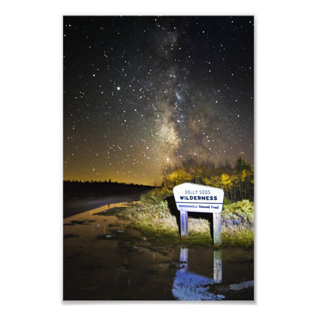 Milky Way Galaxy over Dolly Sods, WV Photo Print (Front)