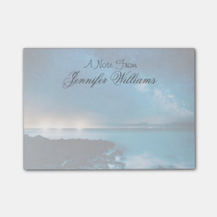 Milky Way Galaxy Over Fishing Boats Post-it Notes