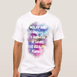 Milky Way Galaxy Planets Cool T-Shirt