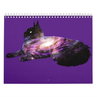 Milky Way Galaxy Space Cat Calendar