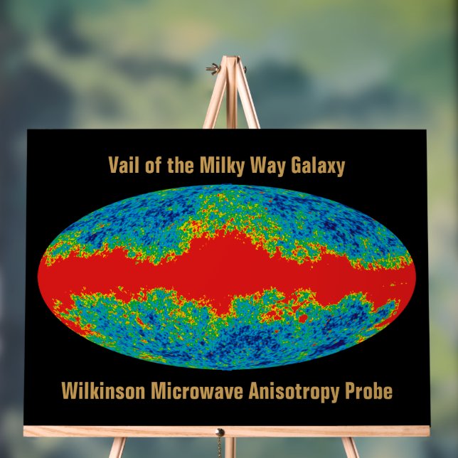 Milky Way Galaxy Veil Over WMAP Universe   Acrylic Sign (Neutral)