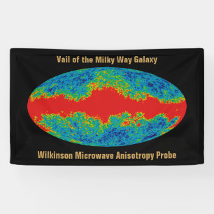 Milky Way Galaxy Veil Over WMAP Universe   Banner