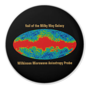 Milky Way Galaxy Veil Over WMAP Universe Ceramic Knob
