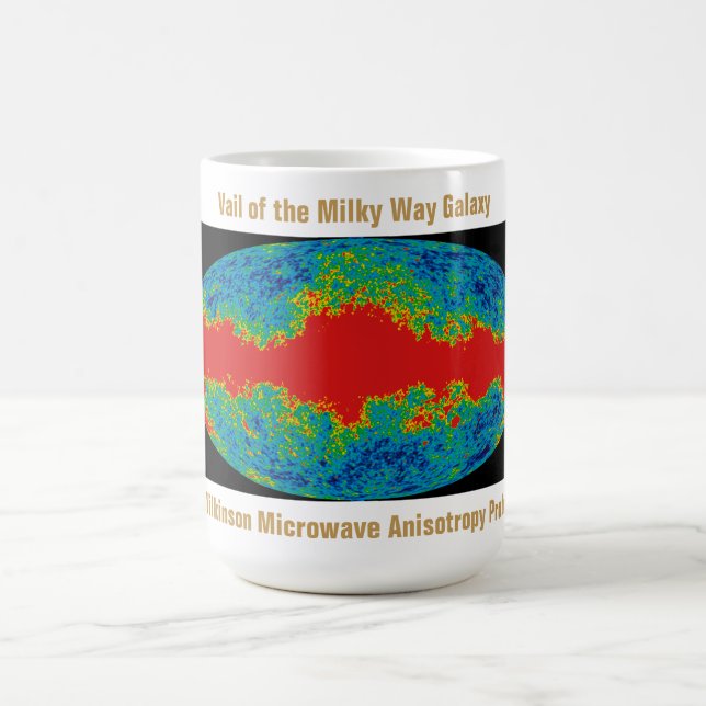 Milky Way Galaxy Veil Over WMAP Universe   Coffee Mug (Center)