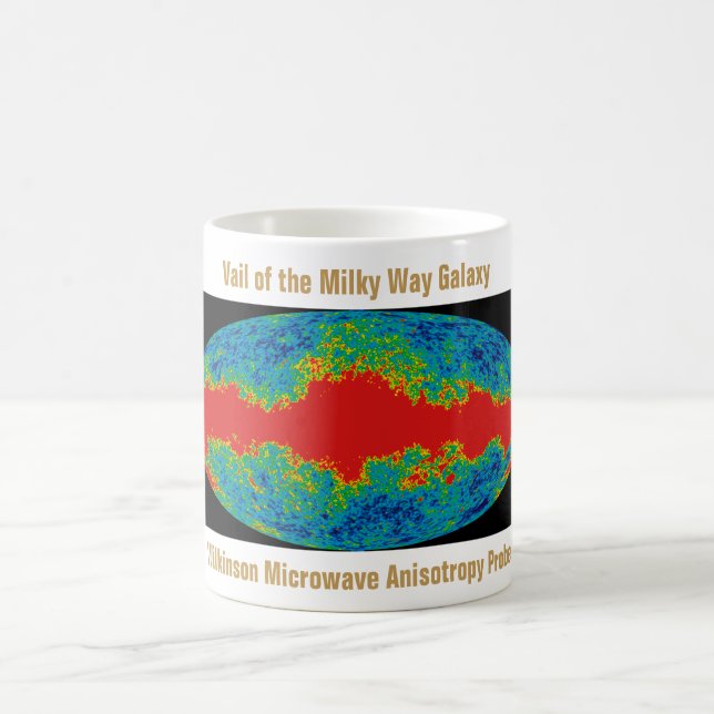 Milky Way Galaxy Veil Over WMAP Universe   Coffee Mug (Center)