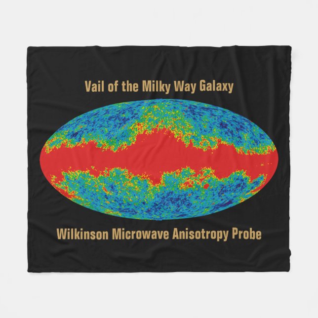Milky Way Galaxy Veil Over WMAP Universe   Fleece Blanket (Front (Horizontal))