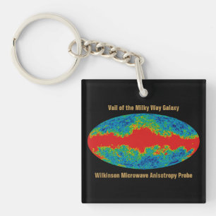Milky Way Galaxy Veil Over WMAP Universe   Key Ring