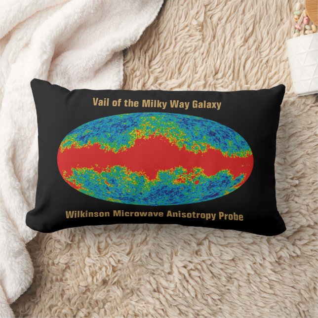 Milky Way Galaxy Veil Over WMAP Universe   Lumbar Cushion (Blanket)