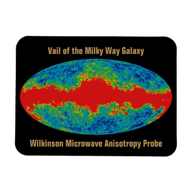 Milky Way Galaxy Veil Over WMAP Universe   Magnet (Horizontal)