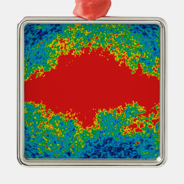 Milky Way Galaxy Veil Over WMAP Universe   Metal Ornament (Front)