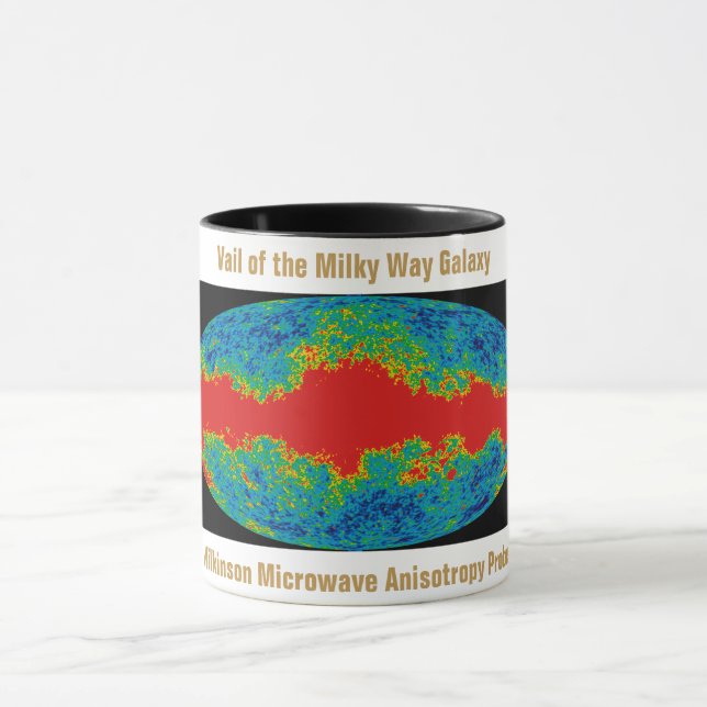 Milky Way Galaxy Veil Over WMAP Universe   Mug (Center)