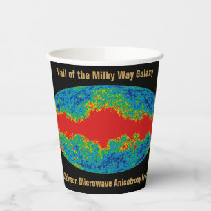 Milky Way Galaxy Veil Over WMAP Universe Paper Cups
