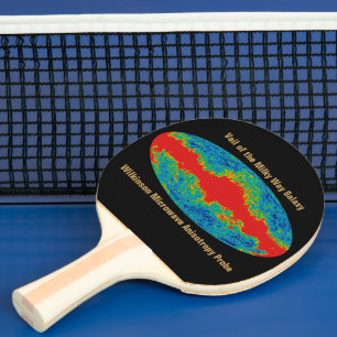 Milky Way Galaxy Veil Over WMAP Universe Ping Pong Paddle