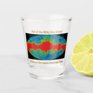 Milky Way Galaxy Veil Over WMAP Universe Shot Glass