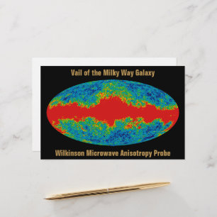 Milky Way Galaxy Veil Over WMAP Universe   Stationery