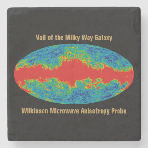 Milky Way Galaxy Veil Over WMAP Universe   Stone Coaster