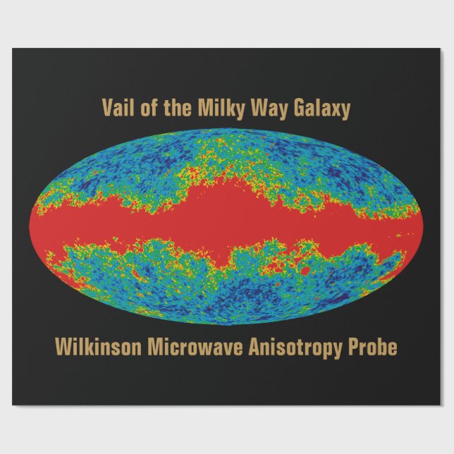 Milky Way Galaxy Veil Over WMAP Universe   Wrapping Paper (Flat)