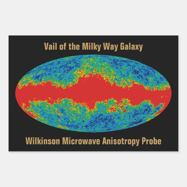 Milky Way Galaxy Veil Over WMAP Universe   Wrapping Paper Sheet (Front)