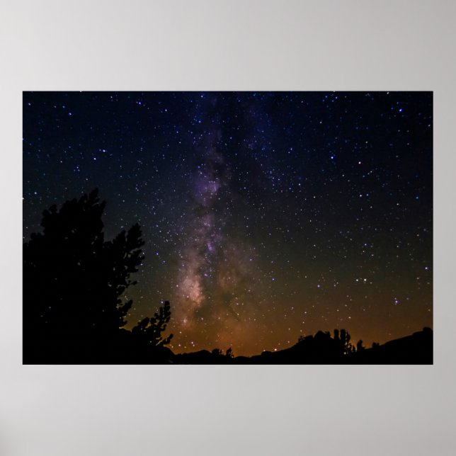 Milky Way night sky, California Poster (Front)